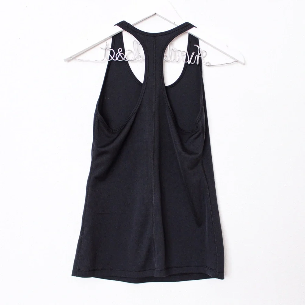Nike Dri-Fit Slim Fit Black Ribbed Tank Top
